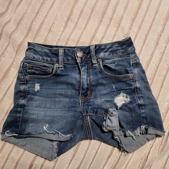 American Eagle jean shorts sz 00 - Picture 1 of 5